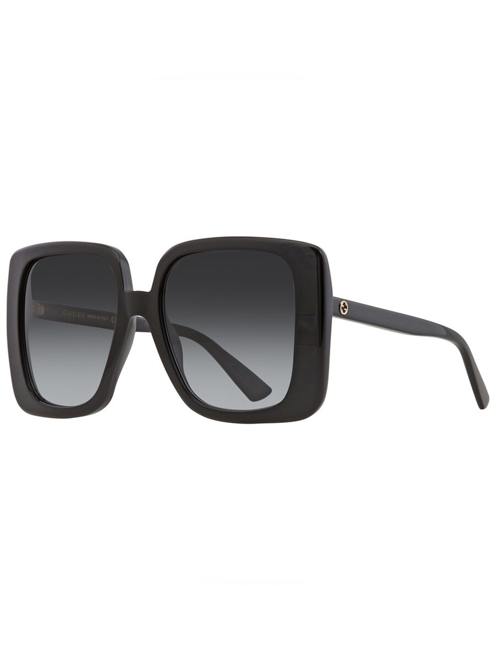 Gucci Black Square Oversized Gradient Sunglasses Made in Italy
